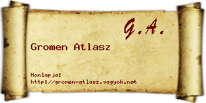 Gromen Atlasz névjegykártya